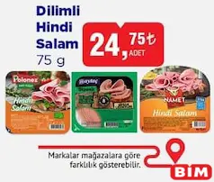 DİLİMLİ HİNDİ SALAM 75 G